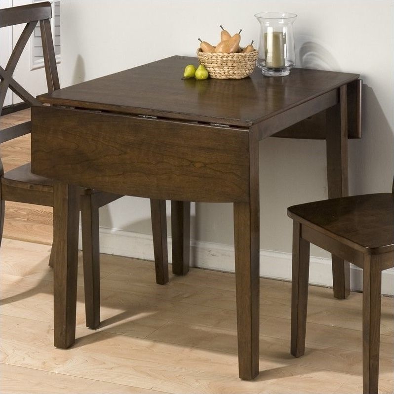 Well Known Adams Drop Leaf Trestle Dining Tables Regarding Jofran Double Drop Leaf Dining Table In Taylor Brown (View 3 of 20)