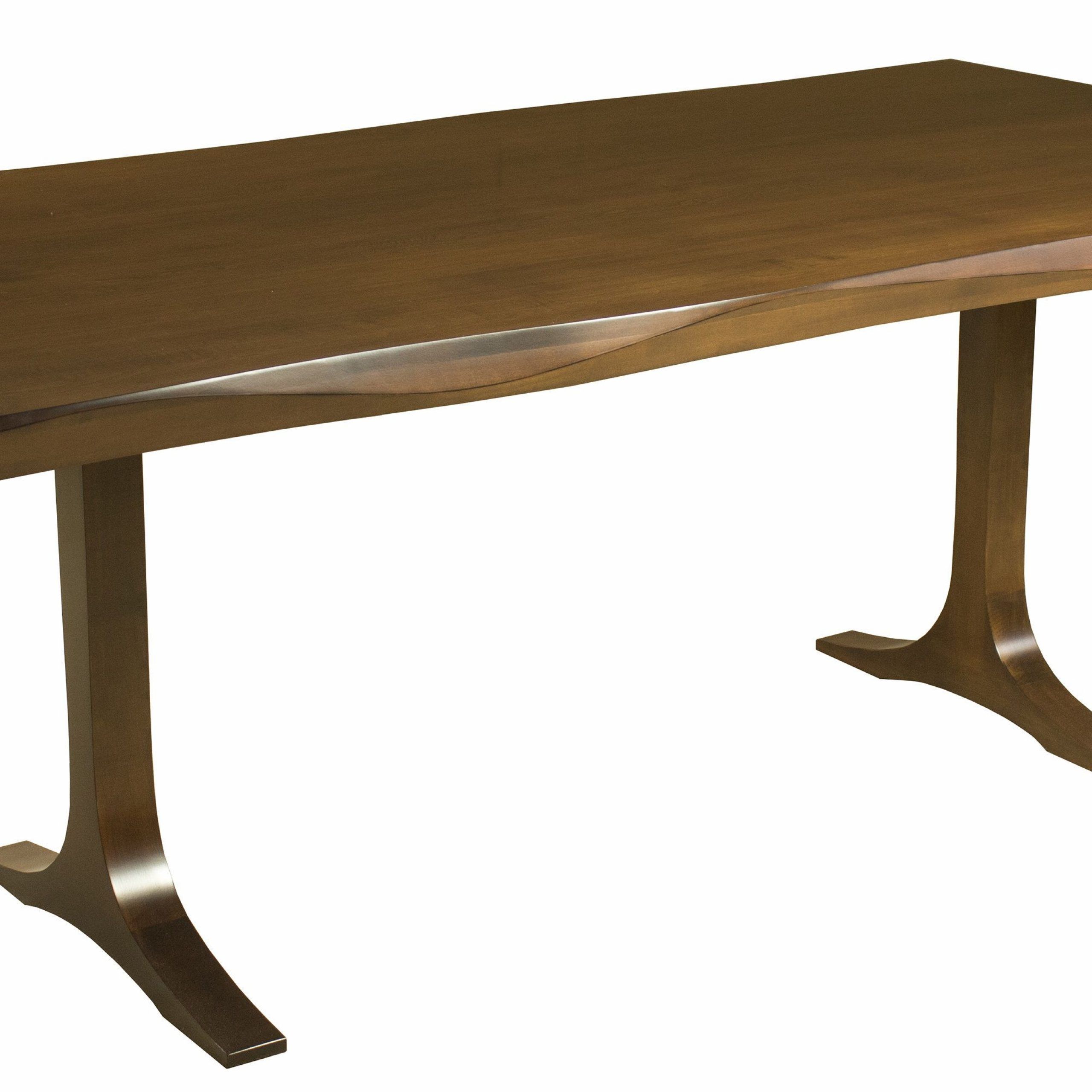 Well Known Bacher Maple Sculptured Edge Solid Wood Dining Table Regarding Drake Maple Solid Wood Dining Tables (View 8 of 20)
