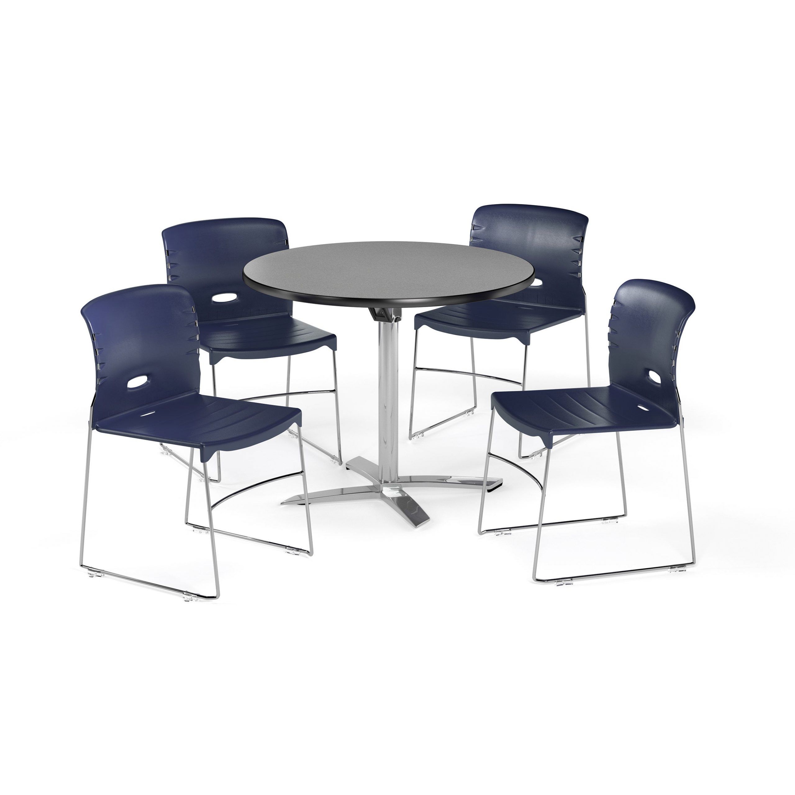 Well Known Bentham 47" L Round Stone Breakroom Tables Regarding Ofm 36 Inch Round Multi Purpose Flip Top Table With  (View 7 of 20)