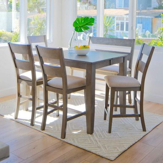 Well Known Counter Height Dining Room Table Set (View 15 of 20)