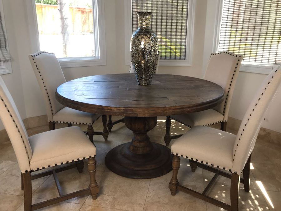 Well Known Nice Turned Wooden Pedestal Table 5'r X 31.5'h With (5 Pertaining To Granger  (View 9 of 20)