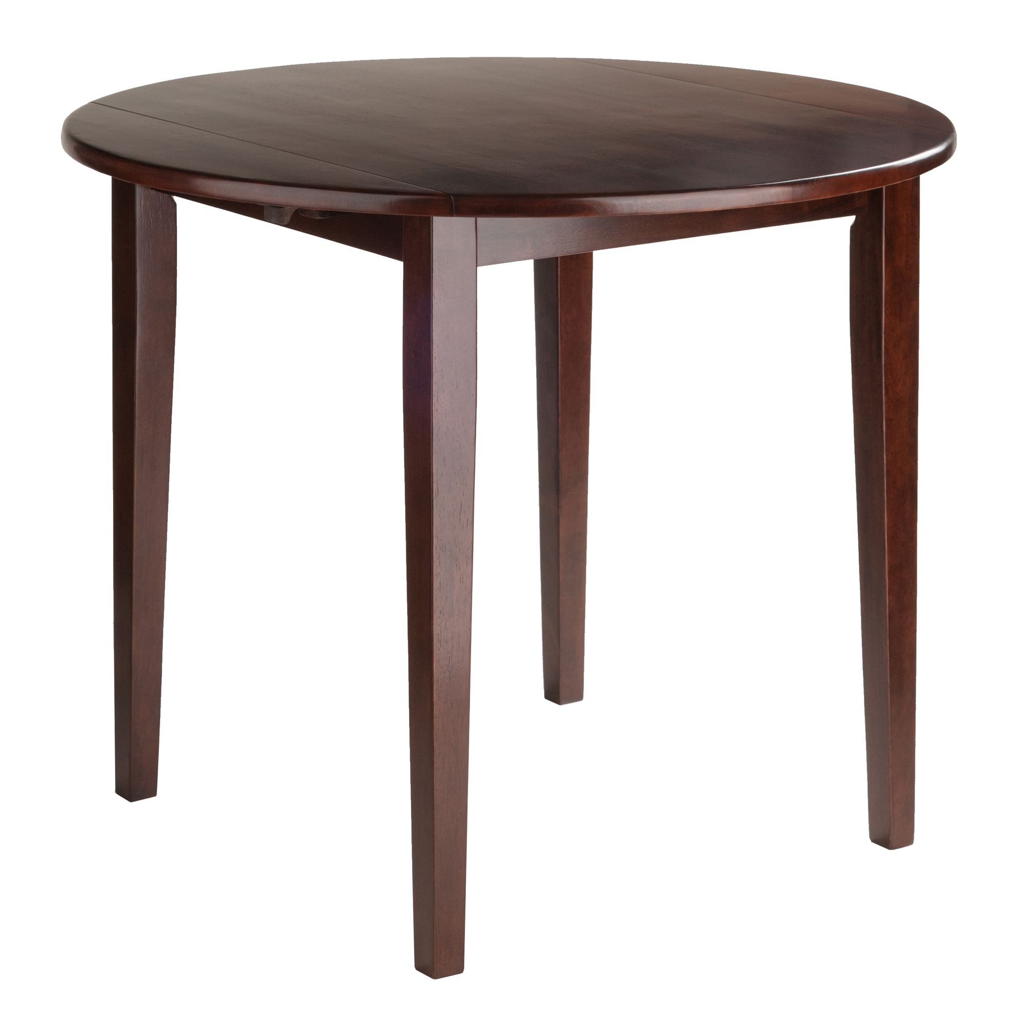 Well Liked Winsome Wood Clayton Round Drop Leaf Dining Table, Walnut In Nalan 38'' Dining Tables (View 9 of 20)