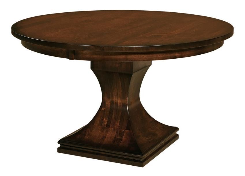 Westin Single Pedestal Dining Table From Dutchcrafters Pertaining To Most Recent Serrato Pedestal Dining Tables (View 18 of 20)