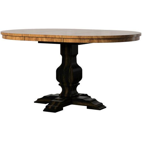 Weston Home 40  60" Oval Wood Dining Table With Leaf, Oak Intended For Fashionable Nazan 46'' Dining Tables (View 6 of 20)