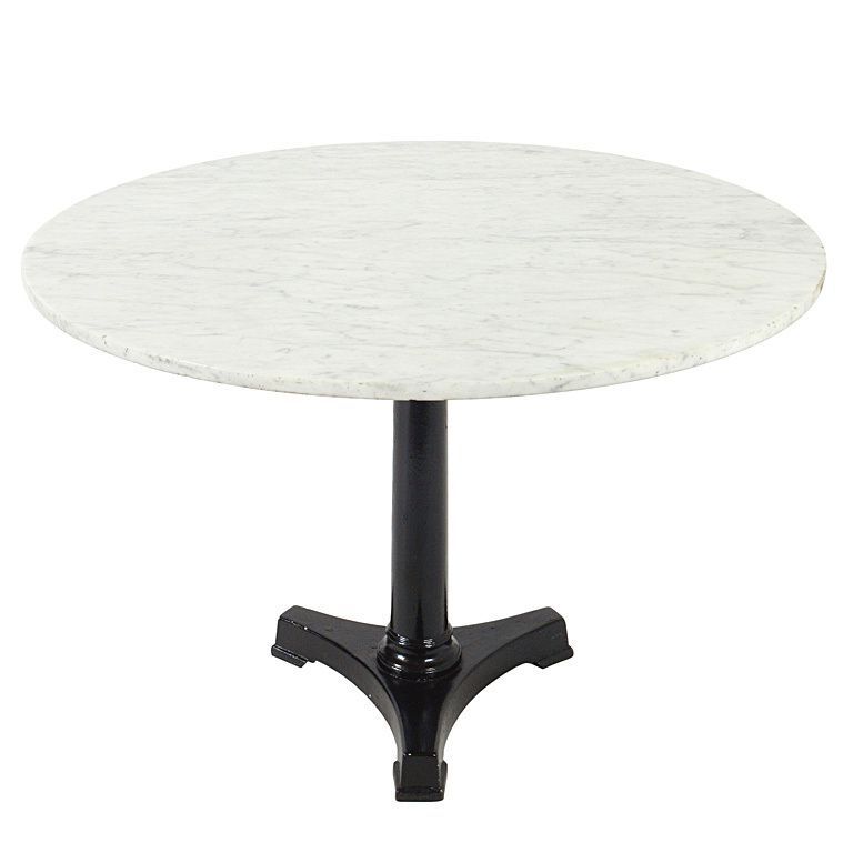 White Marble Dining Or Breakfast Table With Industrial Regarding Famous Deonte 38'' Iron Dining Tables (Gallery 20 of 20)