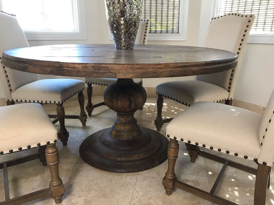 Widely Used Granger 31.5'' Iron Pedestal Dining Tables Within Nice Turned Wooden Pedestal Table 5'r X 31.5'h With (5 (Gallery 4 of 20)