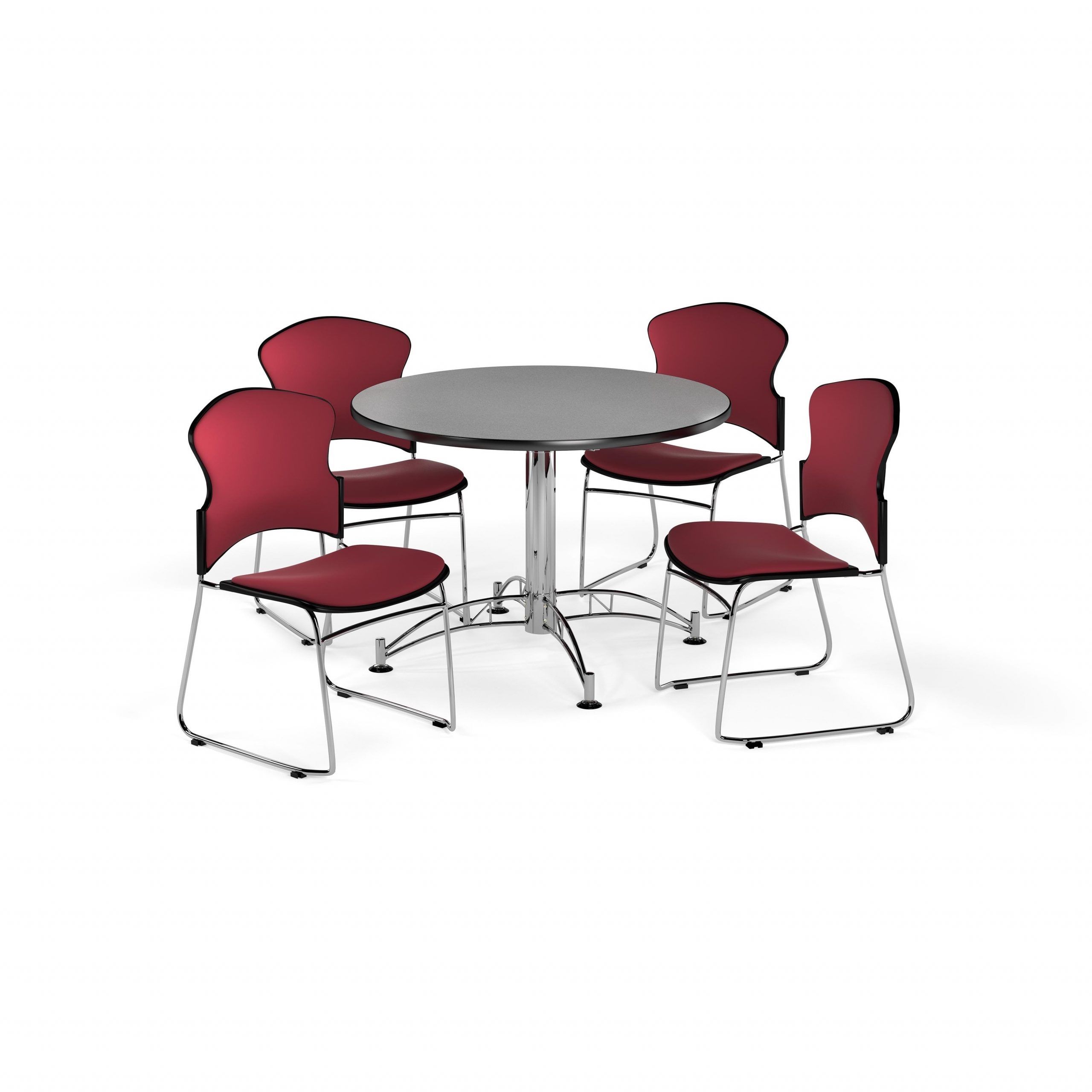 Widely Used Mode Round Breakroom Tables Pertaining To Ofm Gray 42 Inch Round Break Room Multi Purpose Table With (View 9 of 20)