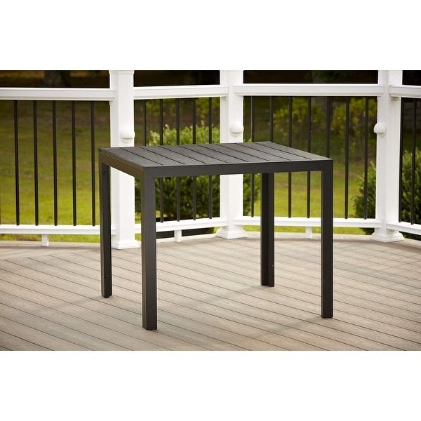 Widely Used Shop Cosco Outdoor Resin Slat, Square Dining Table, 35.4 Inside Akito  (View 15 of 20)