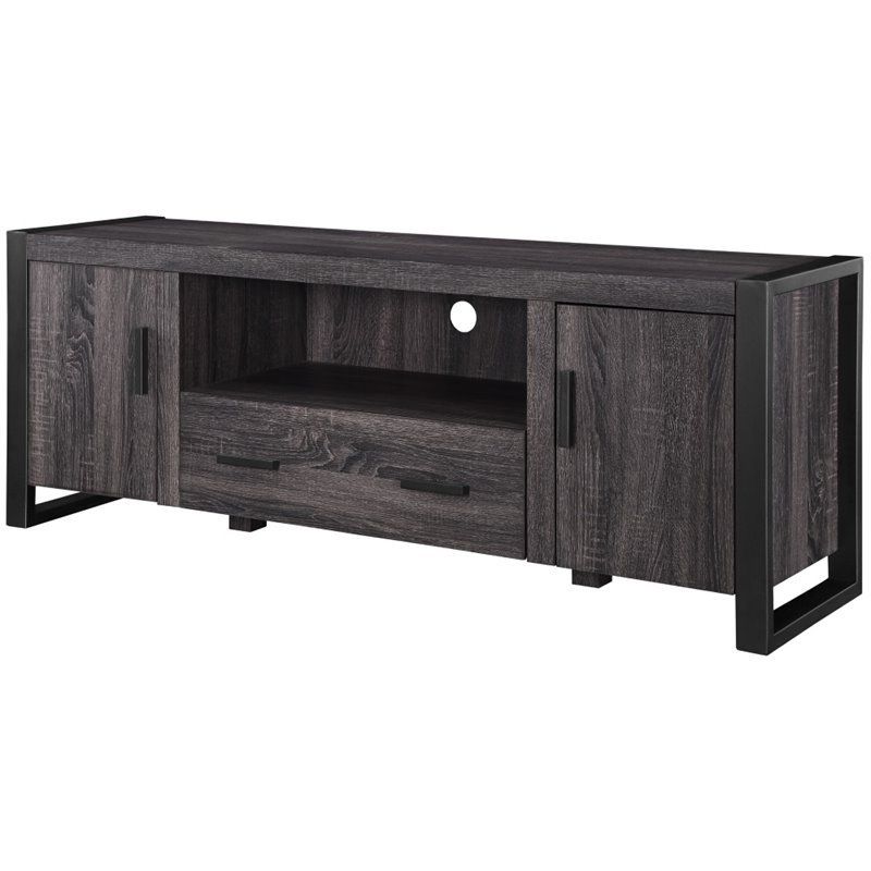 60" Charcoal Grey Wood Tv Stand – W60ubc22cl For Delphi Grey Tv Stands (View 12 of 20)