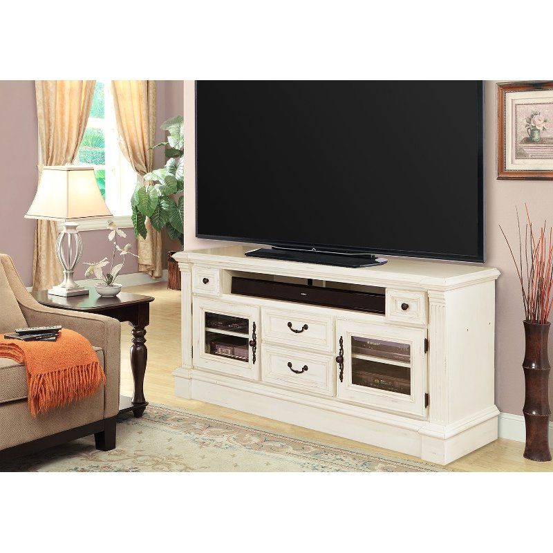 65 Inch Burnished White Tv Stand – Fremont | Rc Willey For Caleah Tv Stands For Tvs Up To 65&quot; (View 11 of 20)