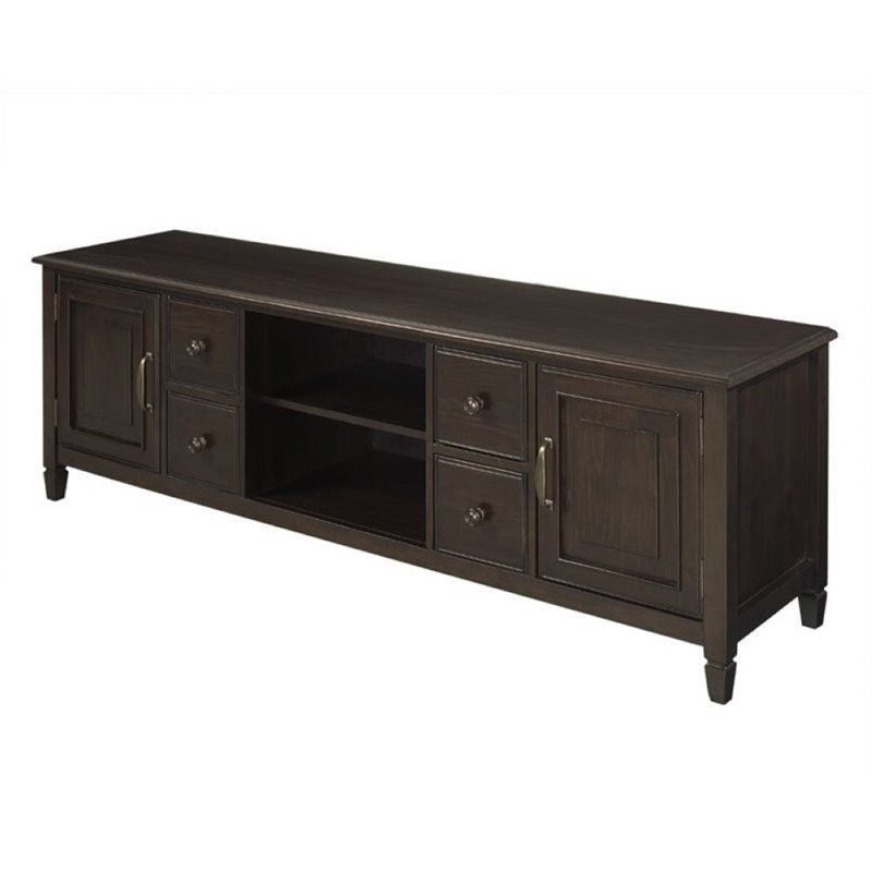 72" Wide Tv Stand In Dark Chestnut Brown – 3axccon 07 For Deco Wide Tv Stands (View 10 of 20)