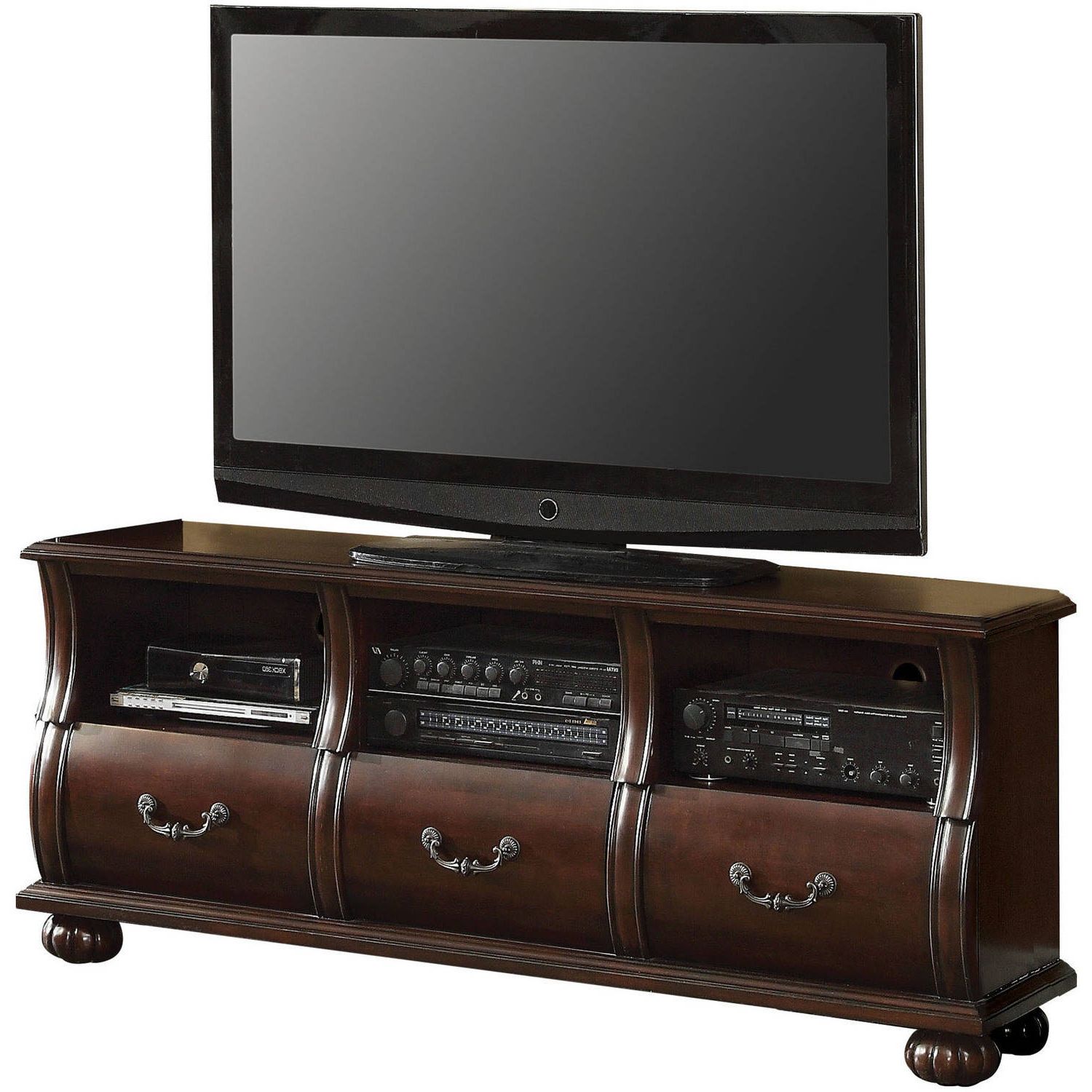 Acme Faysnow Dark Cherry Tv Stand For Flat Screen Tvs Up Inside Spellman Tv Stands For Tvs Up To 55&quot; (Gallery 20 of 20)