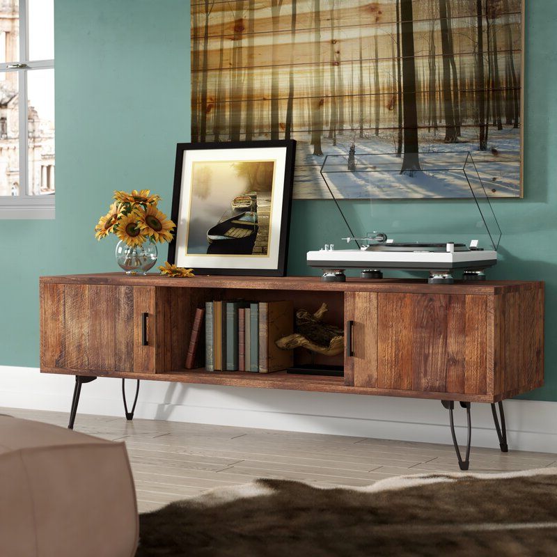Allmodern Quijada Solid Wood Tv Stand For Tvs Up To 65 Inside Betton Tv Stands For Tvs Up To 65" (Gallery 14 of 20)