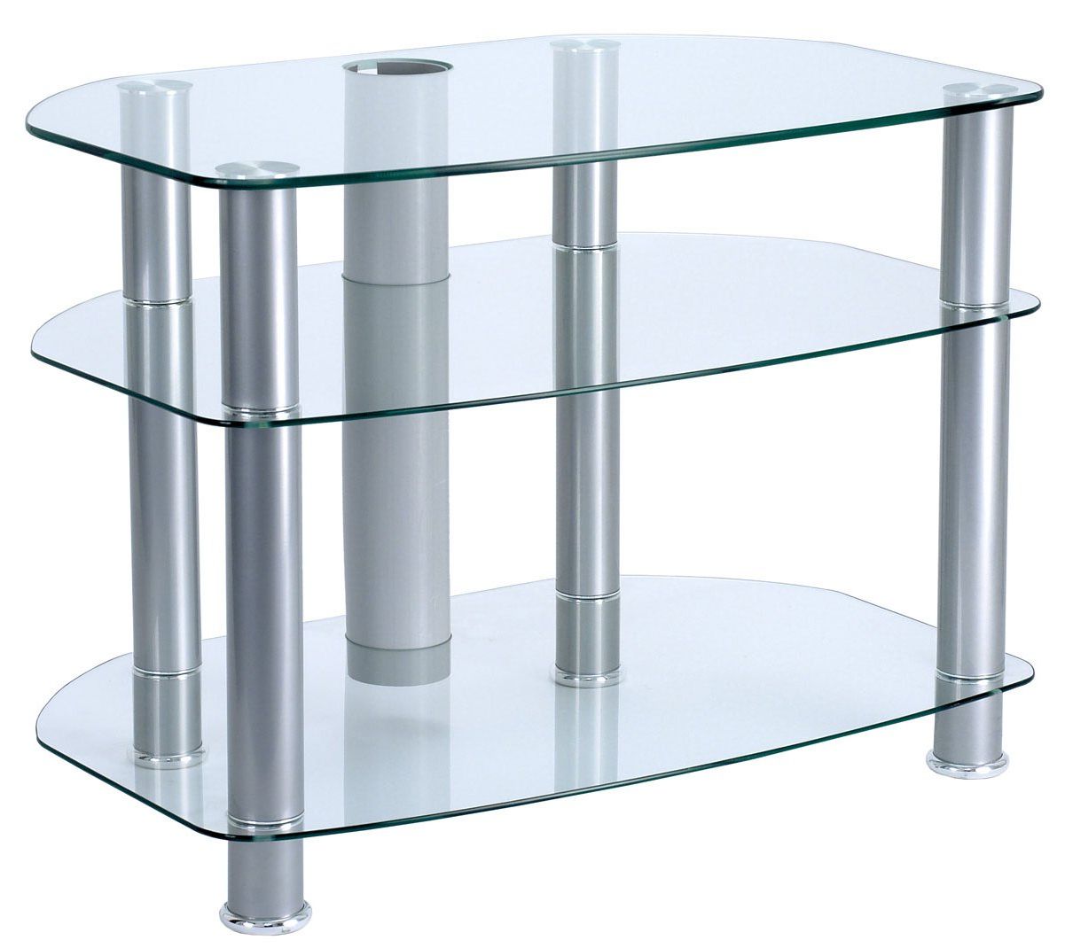 Alphason Clear Glass Tv Stand For Up To 32" Tvs In Glass Shelves Tv Stands For Tvs Up To 50" (Gallery 19 of 20)