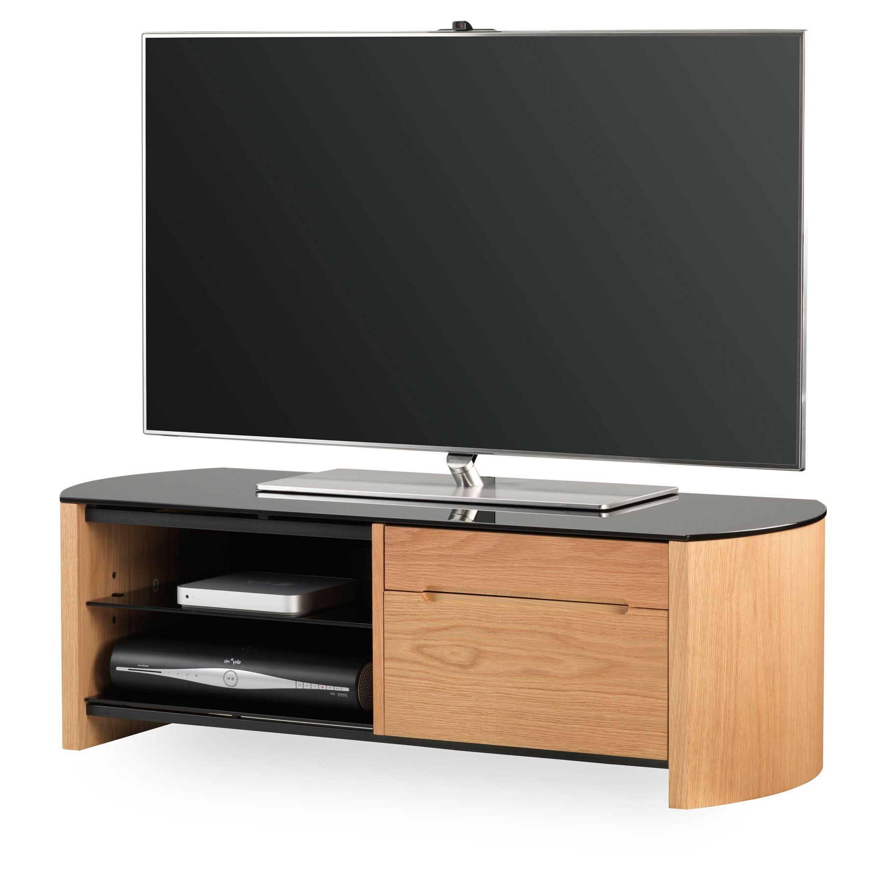 Alphason Finewood Fw1100cb Light Oak Tv Stand For Up To 50 For Lansing Tv Stands For Tvs Up To 50&quot; (Gallery 8 of 20)