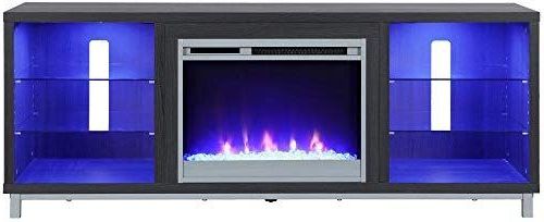 Amazon: Ameriwood Home Lumina Fireplace Stand For Tvs Pertaining To Ameriwood Home Rhea Tv Stands For Tvs Up To 70" In Black Oak (Gallery 7 of 20)