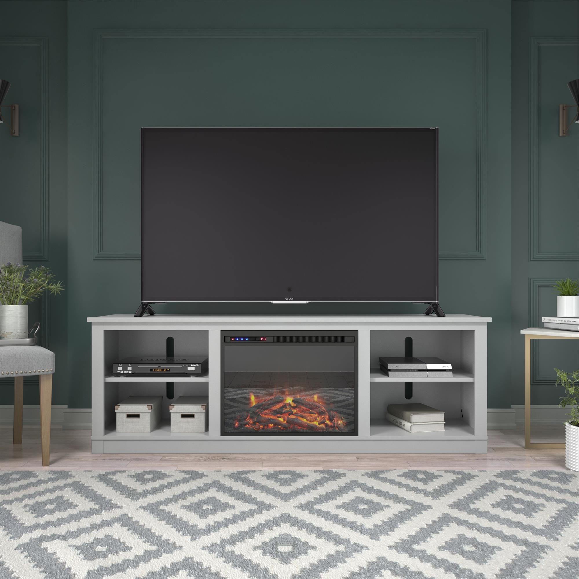 Ameriwood Home Kahle Fireplace Tv Stand For Tvs Up To 75 In Sahika Tv Stands For Tvs Up To 55" (View 12 of 20)