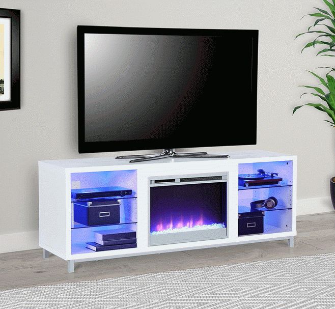Ameriwood Home Lumina Fireplace Tv Stand With Casey May Tv Stands For Tvs Up To 70" (View 9 of 20)