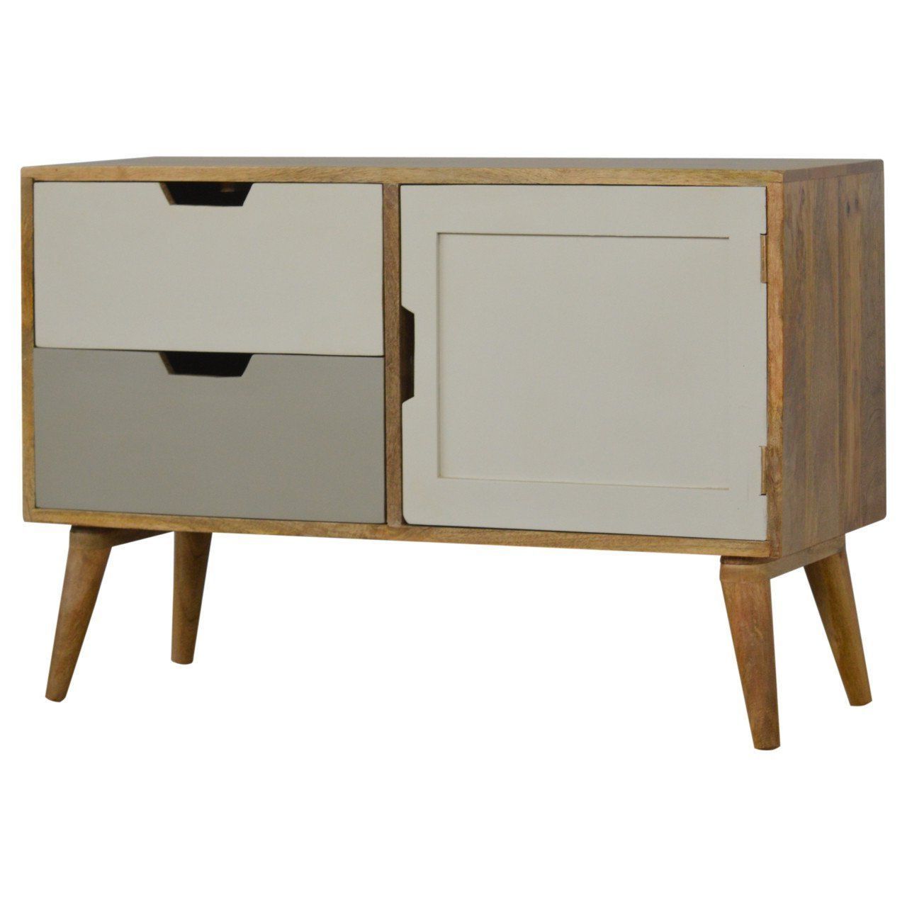 Artisan Nordic Style Media Unit/tv Unit – 2 Drawers – 1 Intended For Scandi 2 Drawer Grey Tv Media Unit Stands (Gallery 2 of 20)