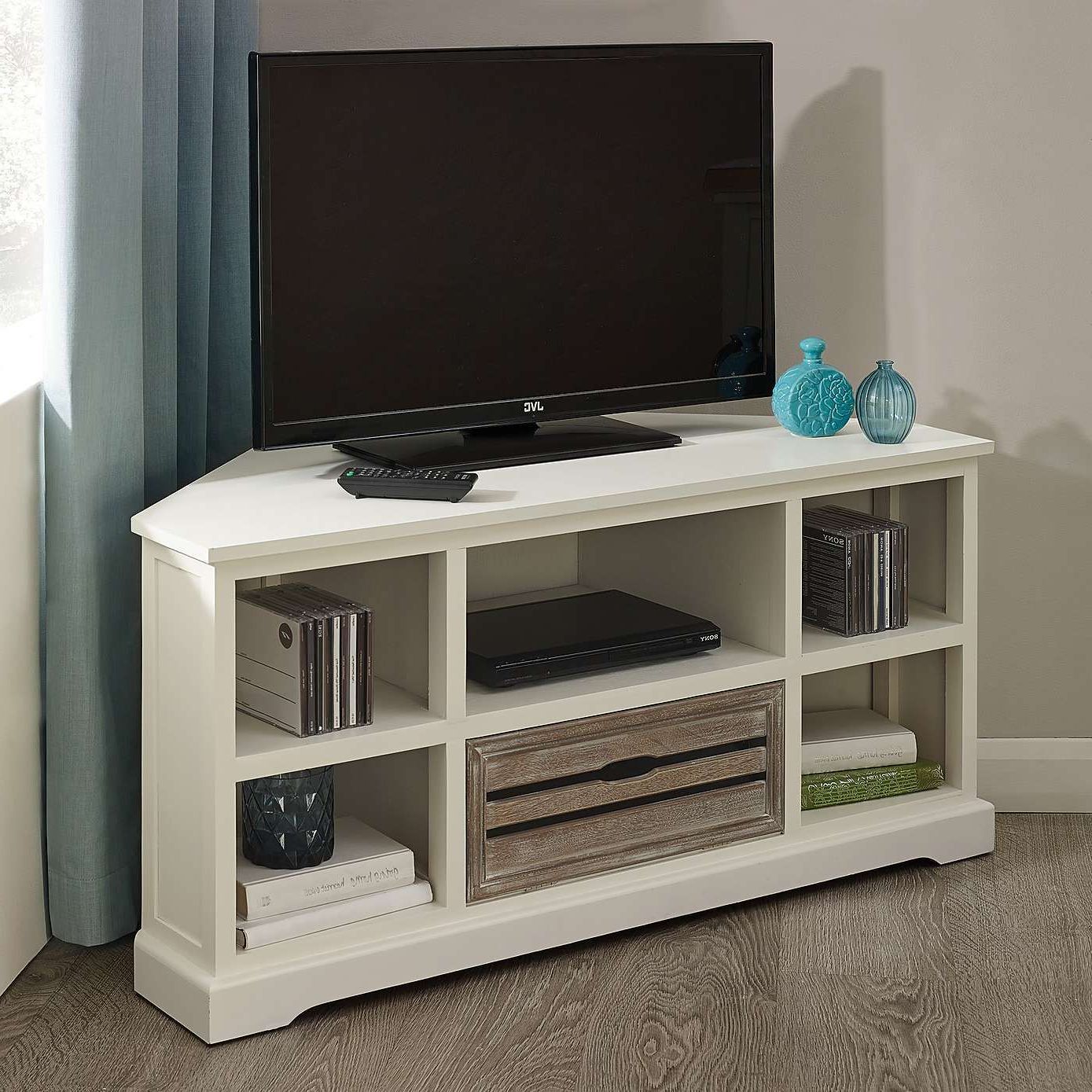 Featured Photo of 20 Best Ideas Compton Ivory Corner Tv Stands