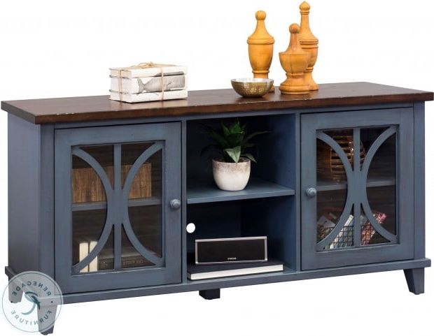 Bailey Blue 60" Tv Console From Martin Furniture | Coleman Regarding Bromley Blue Wide Tv Stands (View 12 of 20)