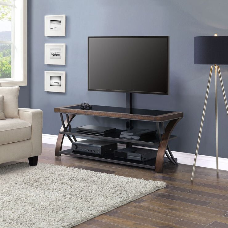 Bayside Furnishings Burkedale 3 In 1 Tv Stand For Tvs Up Pertaining To Wolla Tv Stands For Tvs Up To 65" (View 1 of 20)