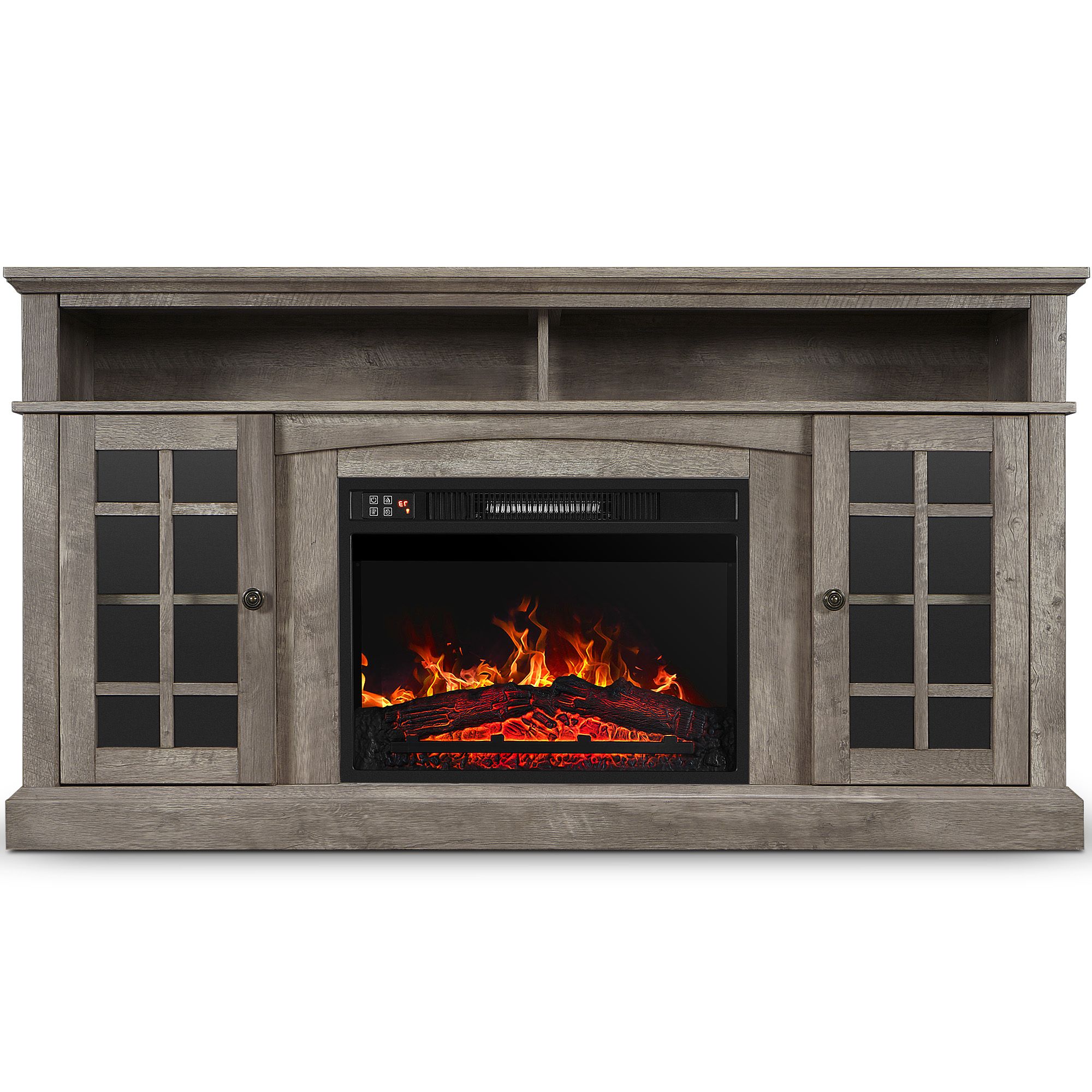 Belleze Fireplace Tv Stand With Remote Control Console Pertaining To Karon Tv Stands For Tvs Up To 65&quot; (View 15 of 20)