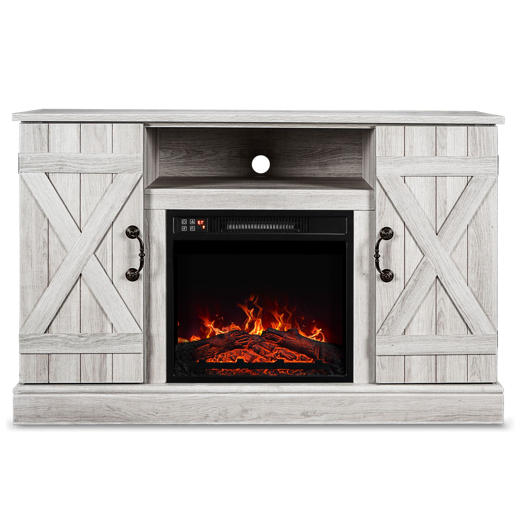 Belleze Infrared Electric Fireplace Tv Stand Entertainment Pertaining To Mclelland Tv Stands For Tvs Up To 50" (Gallery 18 of 20)