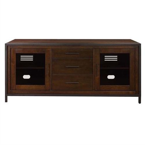 Bello Solid Wood Fulton 70 In. Audio Video Cabinet (cocoa For Fulton Tv Stands (Gallery 14 of 20)