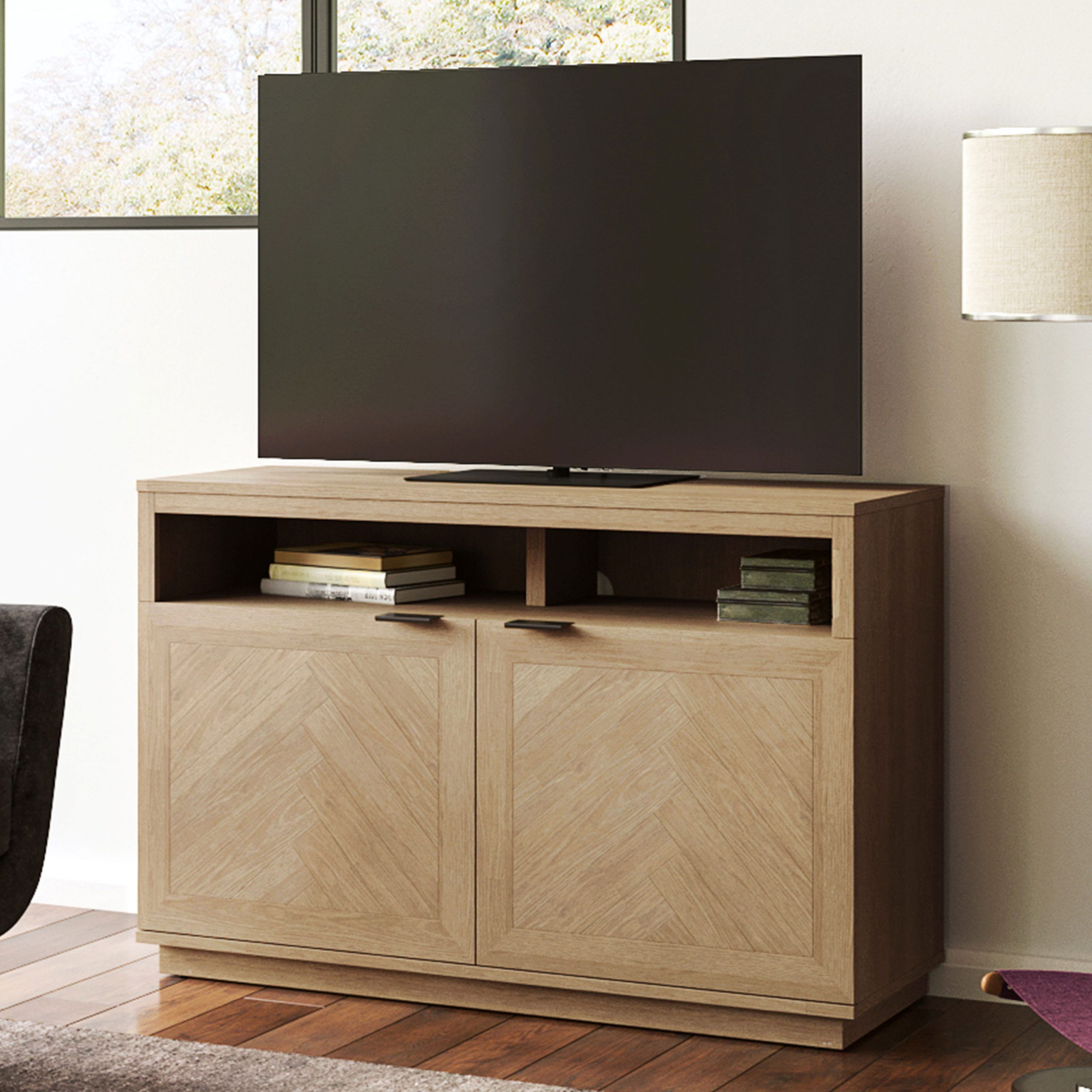 Better Homes & Gardens Hendrix Herringbone Style Tv Stand Pertaining To Sahika Tv Stands For Tvs Up To 55&quot; (View 6 of 20)