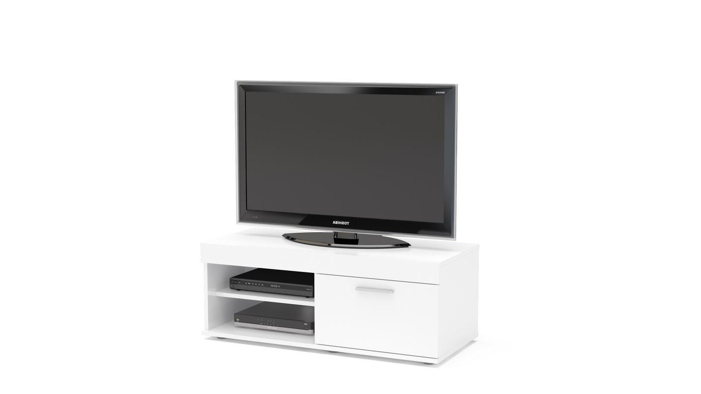 Birlea Edgeware Small Tv Entertainment Unit White Gloss Intended For Carbon Tv Unit Stands (Gallery 7 of 20)