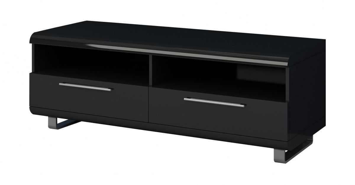 Black High Gloss Tv Unit For 50inch Tv – Homegenies Throughout Carbon Tv Unit Stands (Gallery 19 of 20)