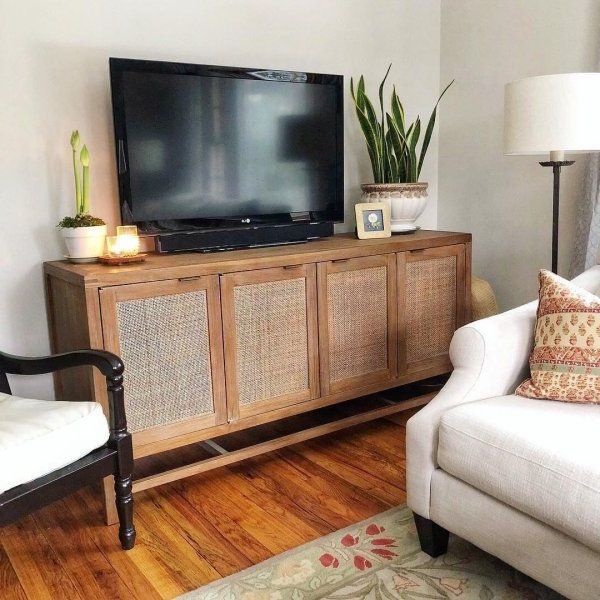 Blake Grey Wash 68" Media Console + Reviews | Crate And Inside Tv Stands In Rustic Gray Wash Entertainment Center For Living Room (View 10 of 20)