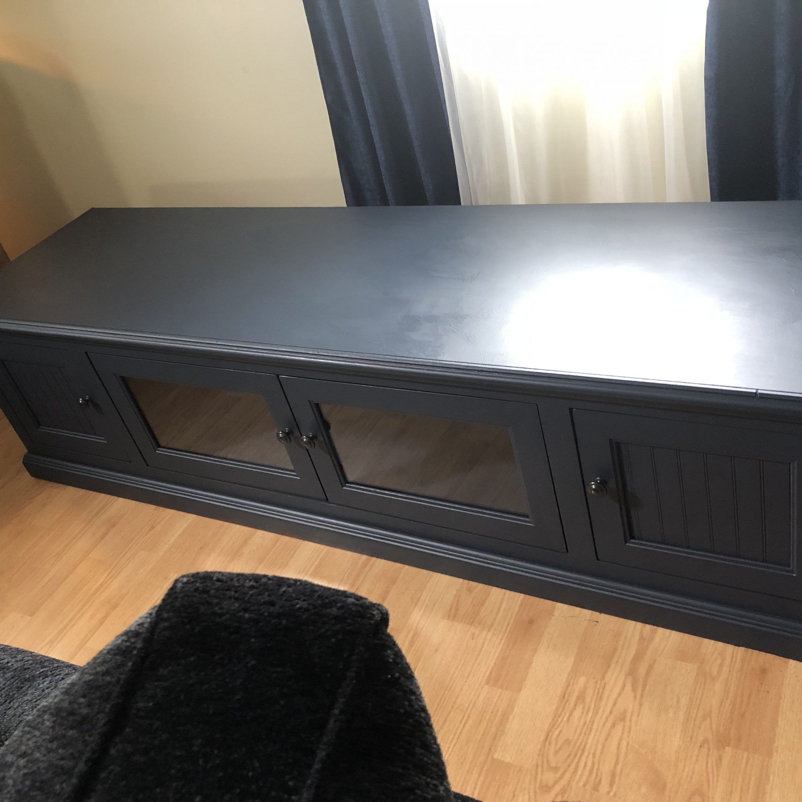 Blue Painted Tv Stand. 80" Long | Painted Tv Stand, Coffee Inside Farmhouse Tv Stands For 75" Flat Screen With Console Table Storage Cabinet (Gallery 9 of 20)