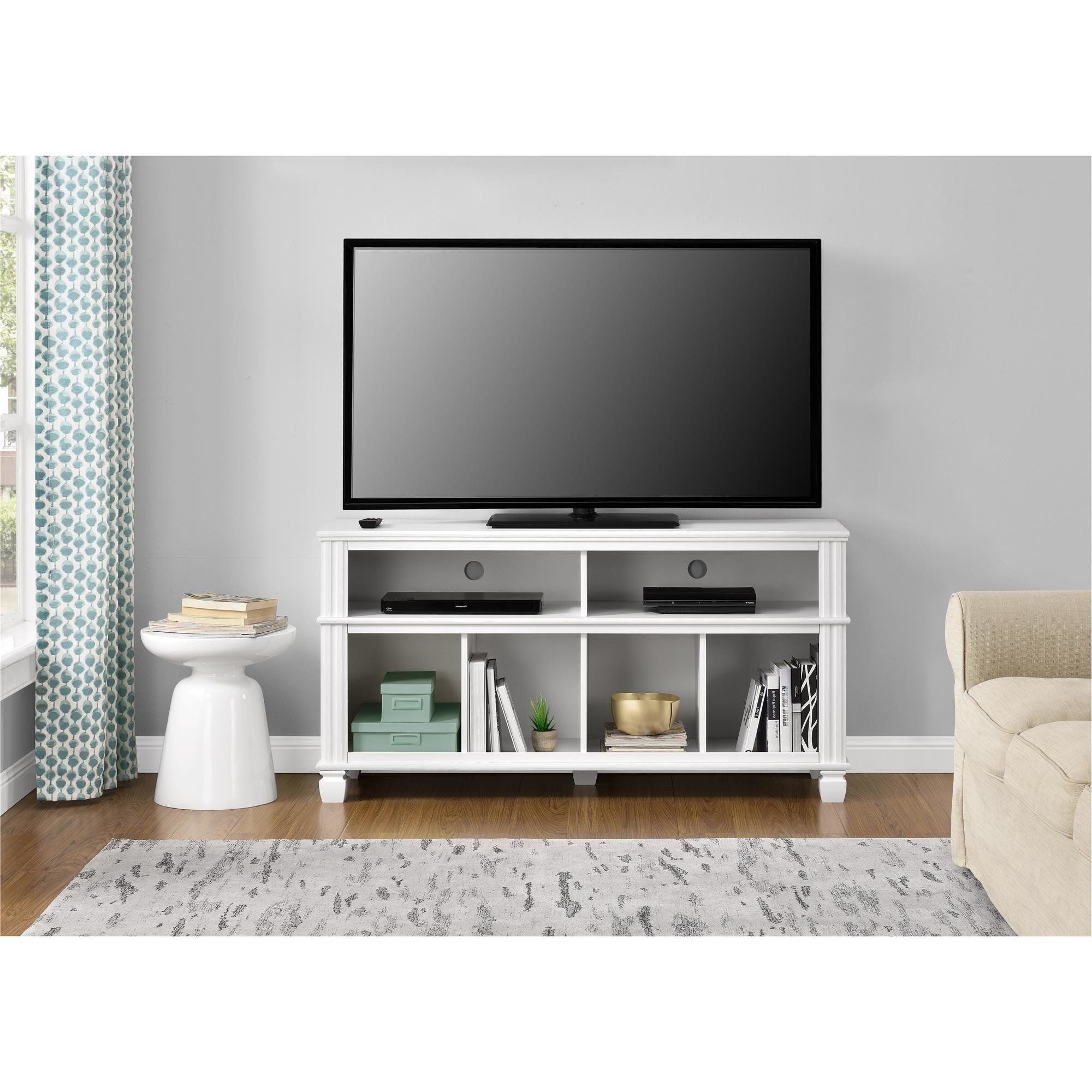 Bolden 53.5" Tv Stand | White Tv Stands, Living Room Intended For Bromley White Wide Tv Stands (Gallery 7 of 20)