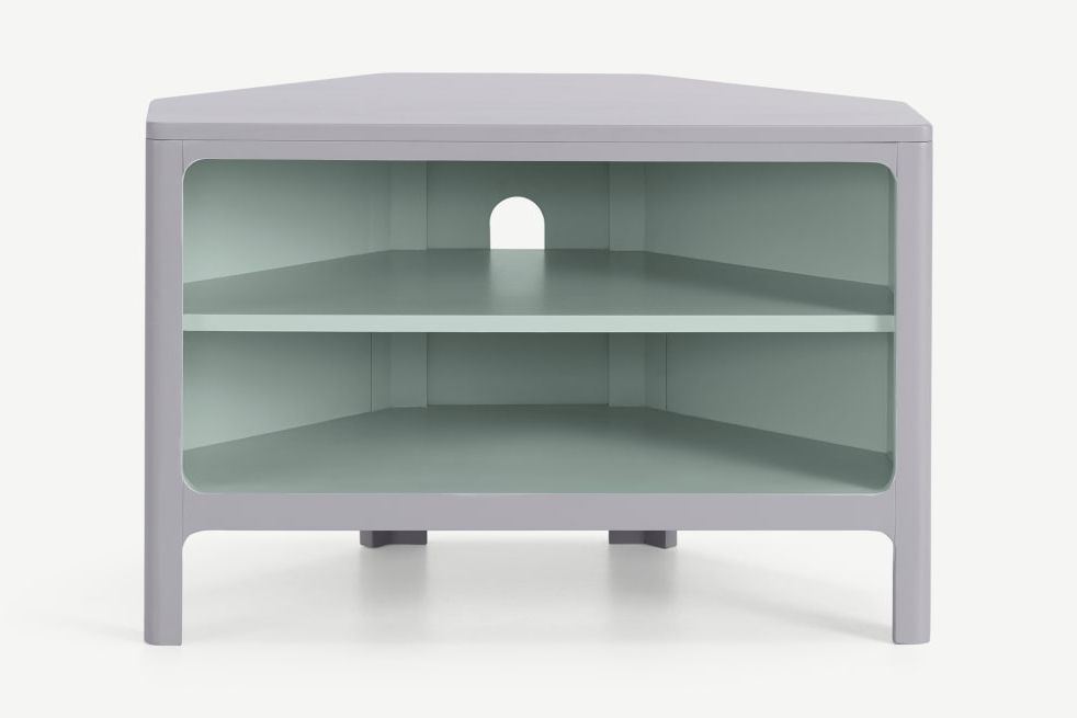 Bromley Corner Media Unit, Grey & Mint | Made For Bromley Grey Tv Stands (View 8 of 20)