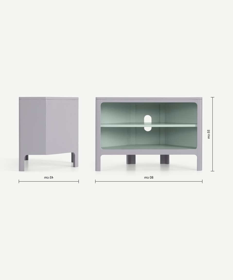 Bromley Corner Media Unit, Grey & Mint | Made Regarding Bromley Grey Tv Stands (View 10 of 20)