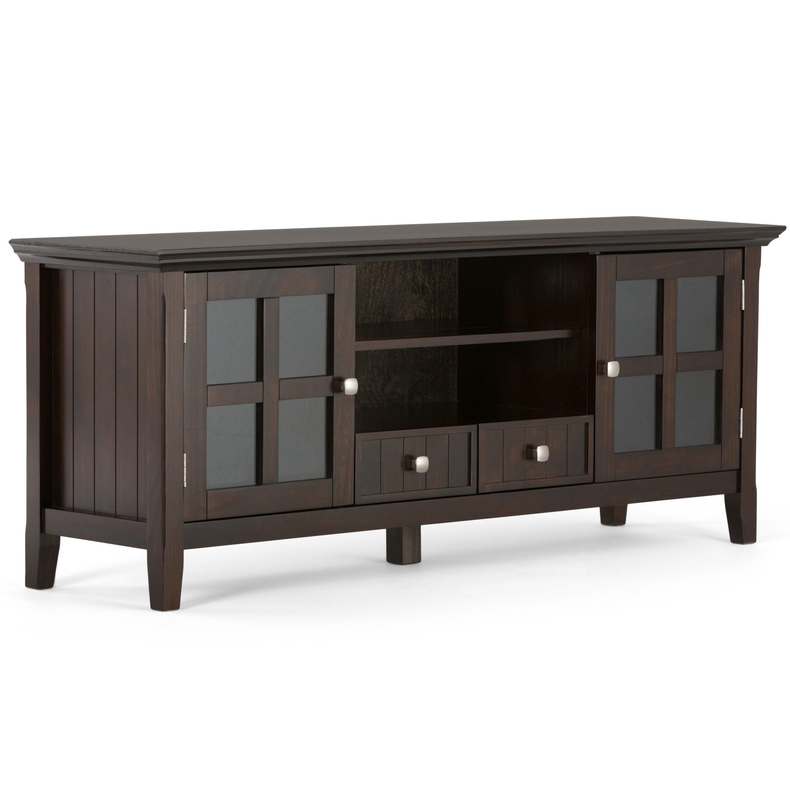 Brooklyn + Max Brunswick Solid Wood 60 Inch Wide Rustic Tv Inside Bromley Extra Wide Oak Tv Stands (Gallery 4 of 20)