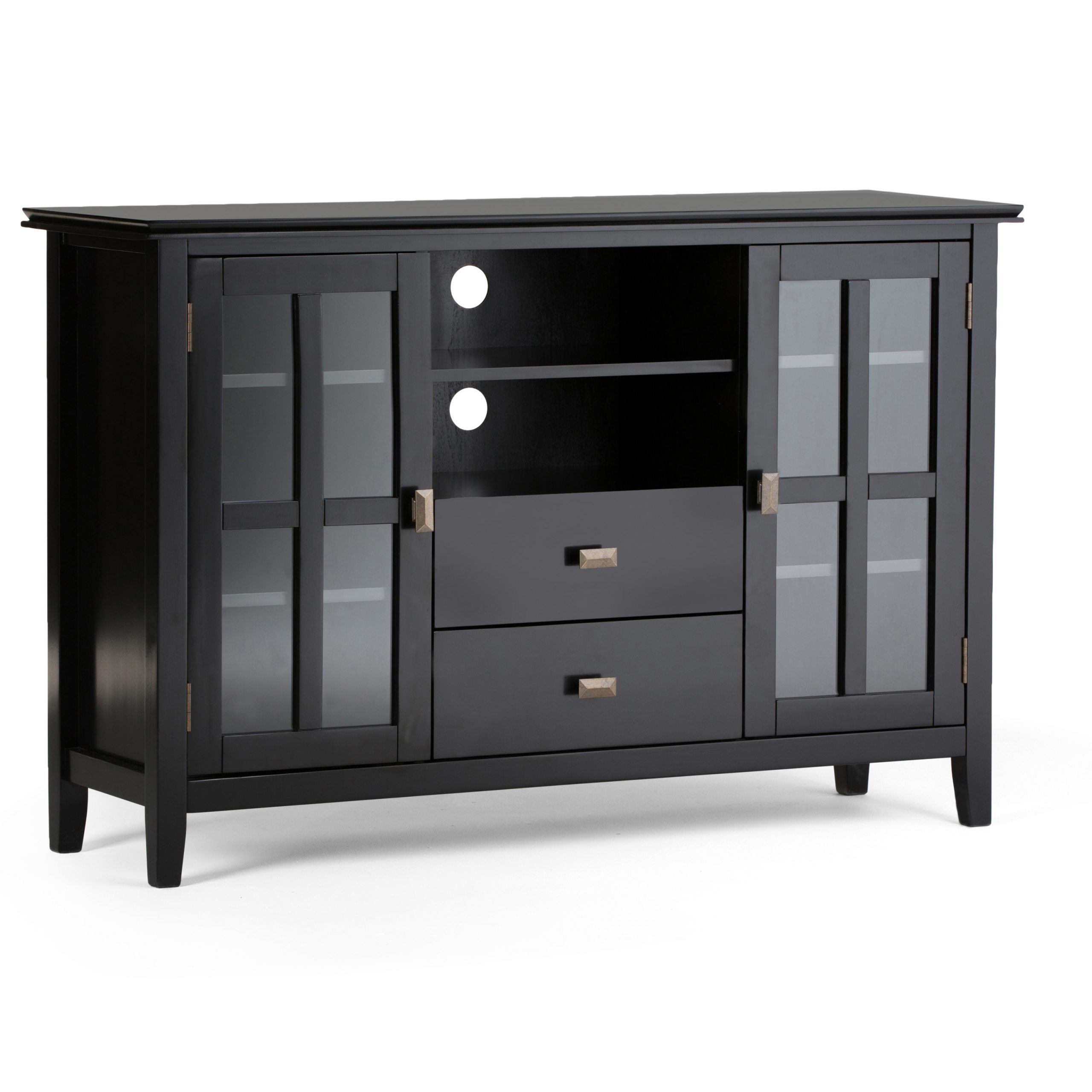 Brooklyn + Max Holden Solid Wood 53 Inch Wide Contemporary Intended For Indi Wide Tv Stands (View 9 of 20)