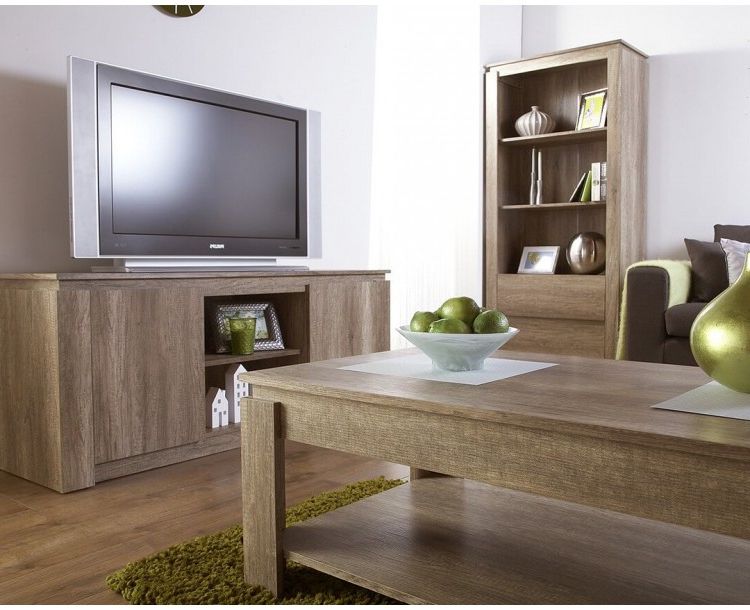 Canyon Oak 3d Effect Bookcase Downstairs Range Within Canyon Oak Tv Stands (Gallery 10 of 20)