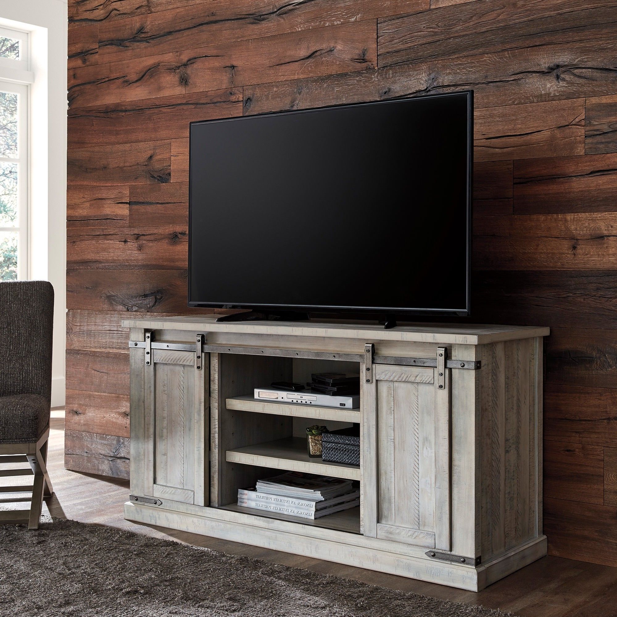 Carynhurst Large 60 Inch Tv Stand – Bernie & Phyl's Inside Evelynn Tv Stands For Tvs Up To 60&quot; (Gallery 7 of 20)