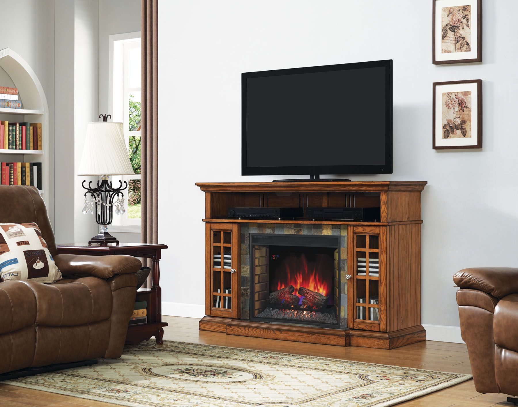 Classic Flame Lakeland Electric Fireplace | Home Within Twin Star Home Terryville Barn Door Tv Stands (Gallery 16 of 20)