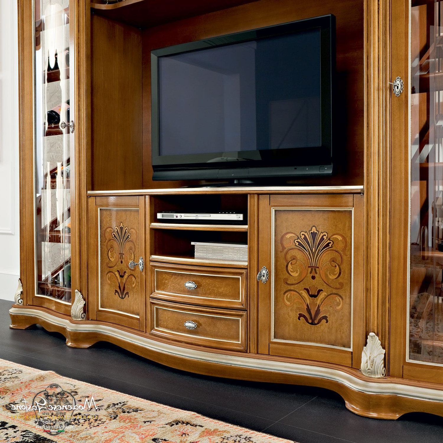 Classic Tv Cabinet – Bella Vita – Modenese Interiors Inside Alden Design Wooden Tv Stands With Storage Cabinet Espresso (Gallery 2 of 20)