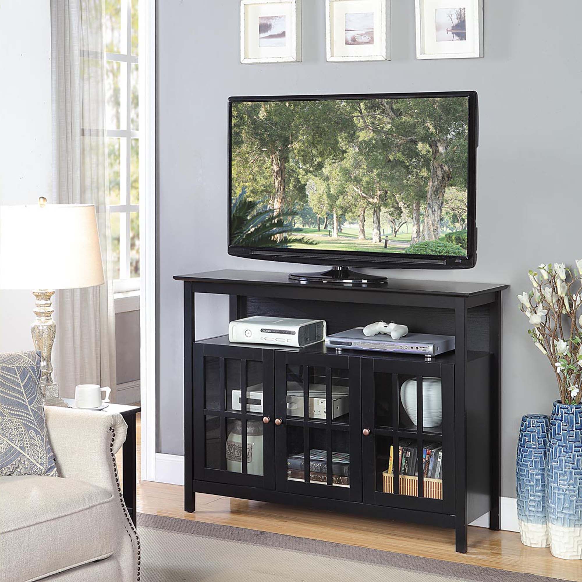 Convenience Concepts Big Sur Deluxe 48 Inch Tv Stand With Intended For Tv Stands With Led Lights In Multiple Finishes (Gallery 20 of 20)