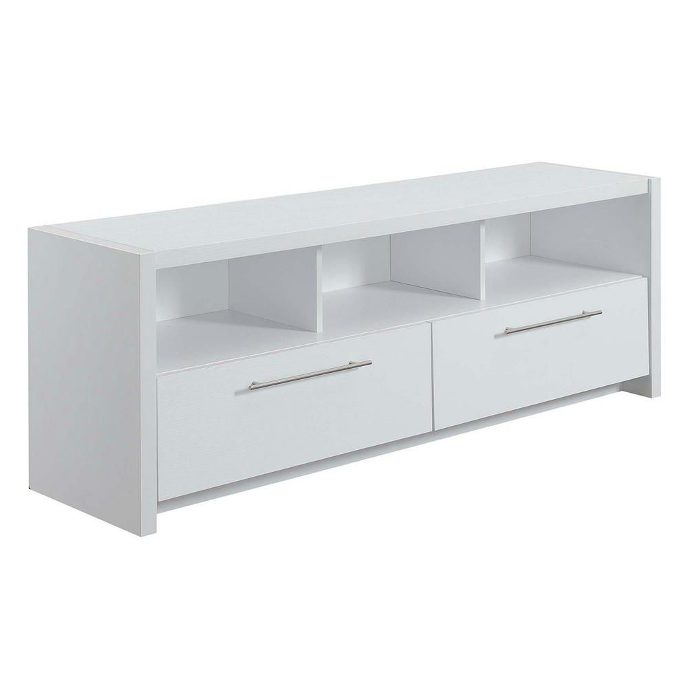 Convenience Concepts Newport 16 In. White Wood Tv Stand Regarding Convenience Concepts Newport Marbella 60" Tv Stands (Gallery 13 of 20)