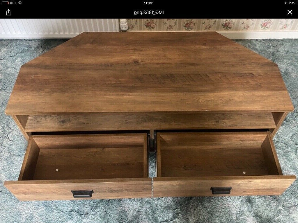 Corner Tv Unit/stand (dunelm Fulton Range) | In West Within Fulton Oak Effect Wide Tv Stands (View 10 of 20)