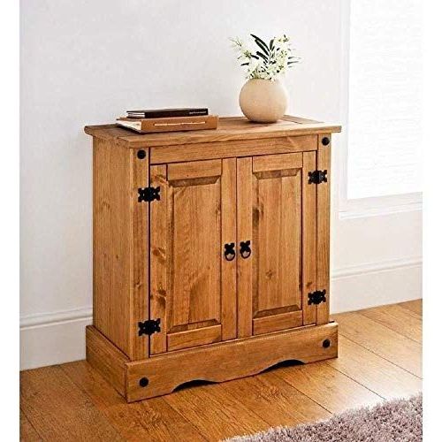 Corona Mexican Pine Small Sideboard | 2 Doors | Rustic De With Cotswold Cream Tv Stands (Gallery 11 of 20)
