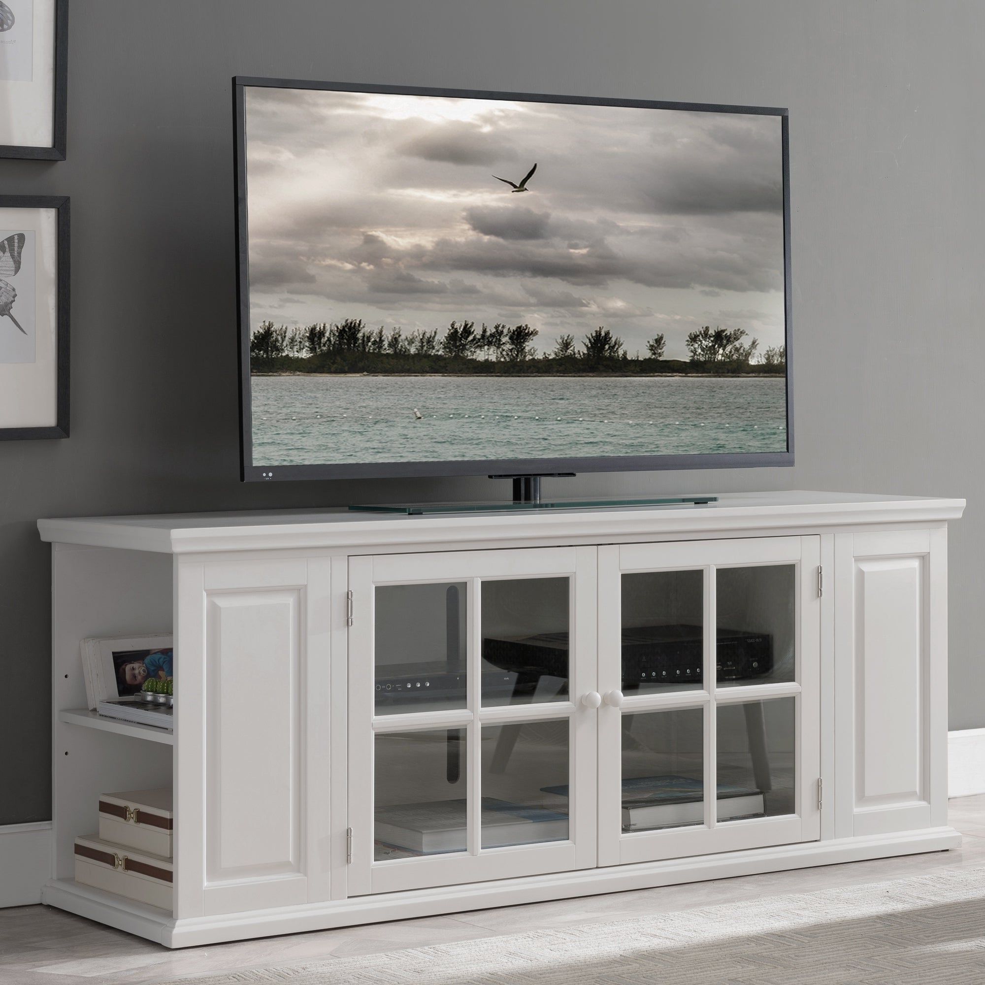 Cottage White 62 Inch Tv Stand – 62 Inches White In Bromley White Wide Tv Stands (Gallery 6 of 20)