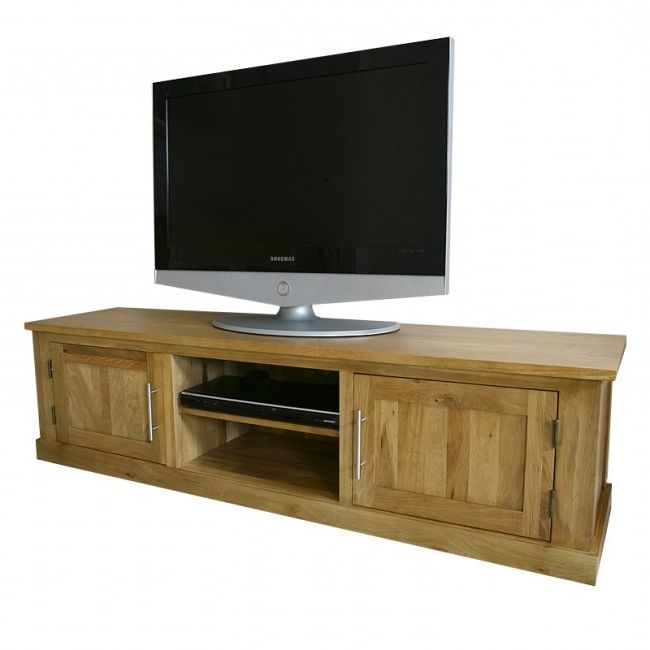 Delamere Solid Oak Plasma Lcd Tv Stand | Best Price Guarantee With Regard To Tribeca Oak Tv Media Stand (View 13 of 20)