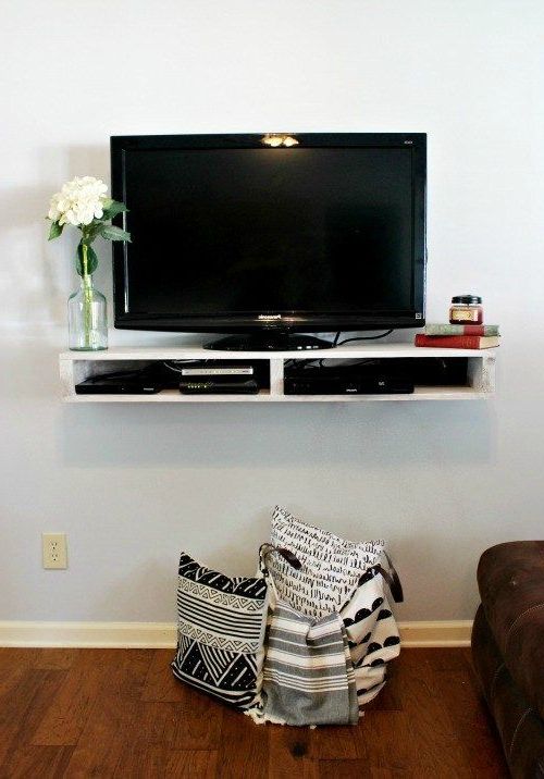 Diy Floating Tv Shelf | Floating Tv Shelf, Tv Wall Shelves Throughout Diy Convertible Tv Stands And Bookcase (Gallery 3 of 20)